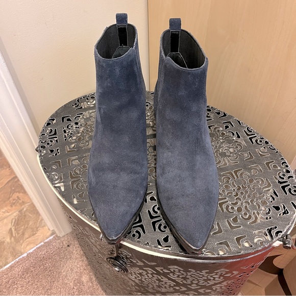 MARC FISHER Blue Suede Boots - Picture 2 of 5